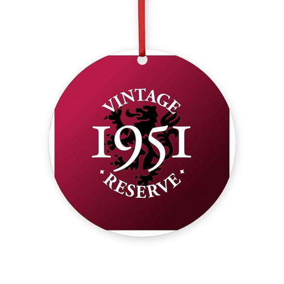 CafePress - Vintage Reserve 1951 -  Round Wood Ornament 4"