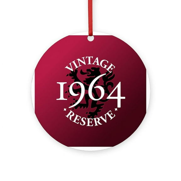 CafePress - Vintage Reserve 1964 -  Round Wood Ornament 4"