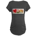 thumbnail image 1 of CafePress - Vintage Retro Cupcake And Teacup Maternity T Shirt - Maternity Dark T-Shirt, 1 of 3