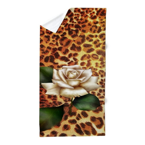 CafePress - Vintage Rose Cheetah Print - Large Beach Towel, Soft 30"x60" Towel with Unique Design