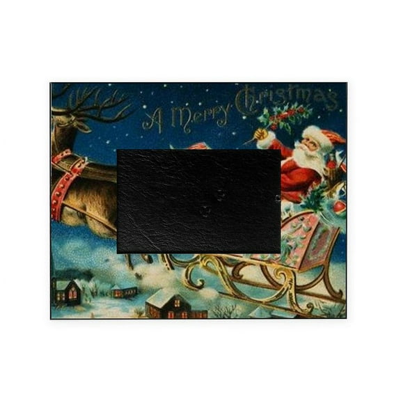 CafePress - Vintage Santa Claus Sleigh Christmas Holiday - Decorative 8x10 Picture Frame