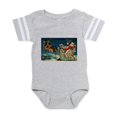 thumbnail image 1 of CafePress - Vintage Santa Claus Sleigh - Cute Infant Baby Football Bodysuit, 1 of 3