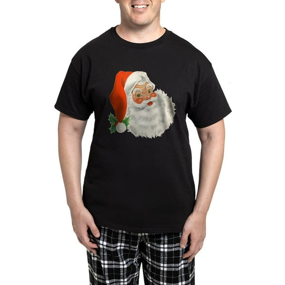 CafePress - Vintage Santa - Men's Dark Loose Fit Cotton Pajama Set