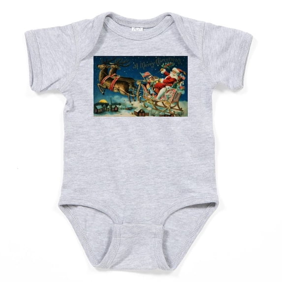 CafePress - Vintage Santa Sleigh - Cute Infant Bodysuit Baby Romper - Size Newborn - 24 Months