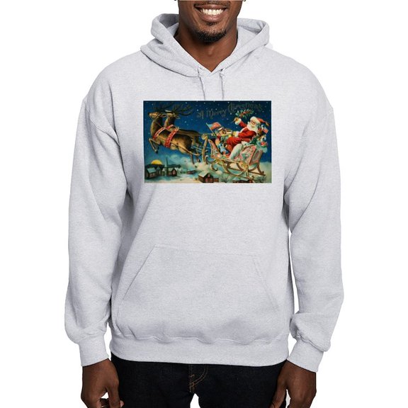 CafePress - Vintage Santa Sleigh Hooded Sweatshirt - Pullover Hoodie, Hooded Sweatshirt
