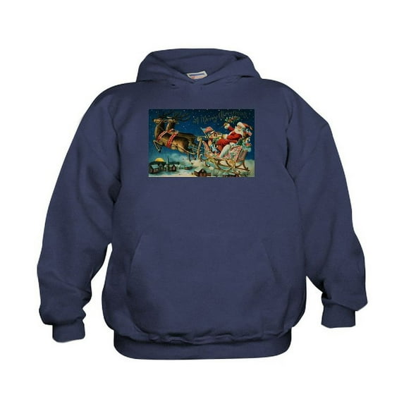 CafePress - Vintage Santa Sleigh - Kids Hooded Sweatshirt, Classic Hoodie