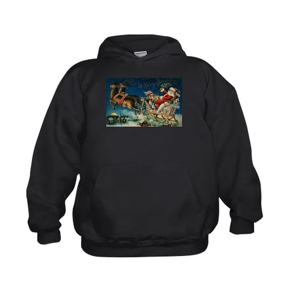 CafePress - Vintage Santa Sleigh - Kids Hooded Sweatshirt, Classic Hoodie
