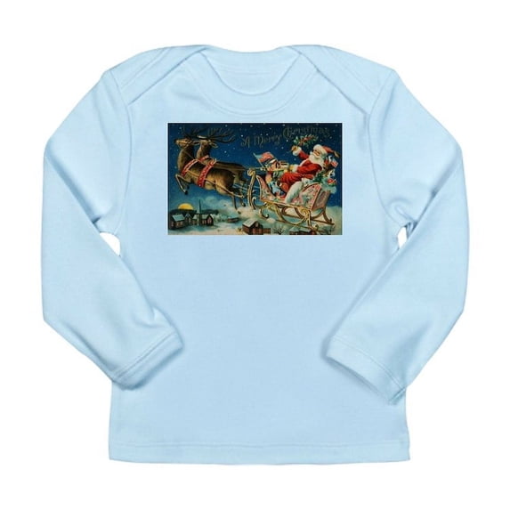 CafePress - Vintage Santa Sleigh Long Sleeve T Shirt - Long Sleeve Infant T-Shirt