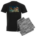 thumbnail image 1 of CafePress - Vintage Santa Sleigh Men's Dark Pajamas - Men's Dark Loose Fit Cotton Pajama Set, 1 of 7