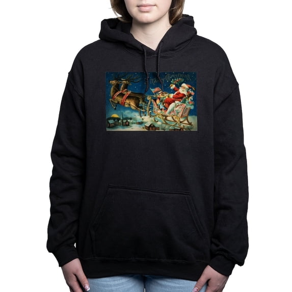 CafePress - Vintage Santa Sleigh - Pullover Hoodie, Classic & Comfortable Hooded Sweatshirt