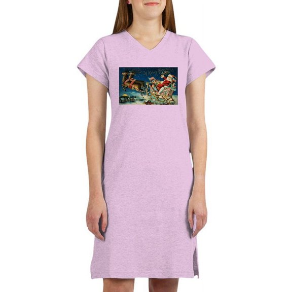 CafePress - Vintage Santa Sleigh - Women's Nightshirt