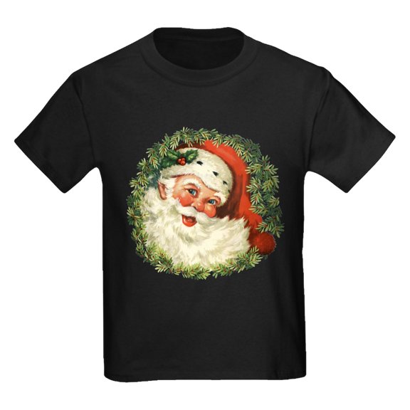 CafePress - Vintage Santa T Shirt - Dark T-Shirt Kids XS-XL