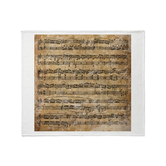 CafePress - Vintage Sheet Music Throw Blanket - Soft Fleece Throw Blanket, 50"x60" for All Ages