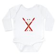 thumbnail image 1 of CafePress - Vintage Ski Poles Body Suit - Long Sleeve Cotton Baby Bodysuit, 1 of 4