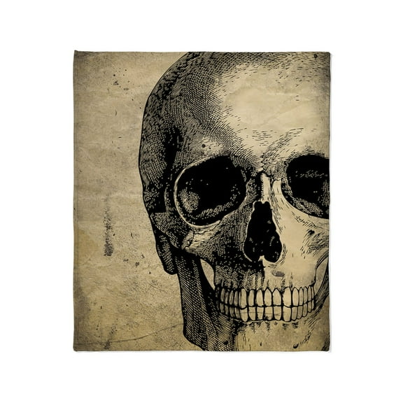 CafePress - Vintage Skull Throw Blanket - Soft Fleece Throw Blanket, 50"x60" for All Ages