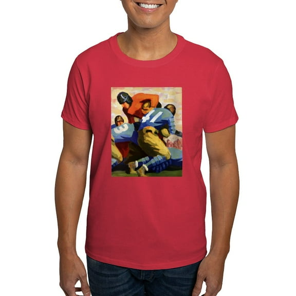 CafePress - Vintage Sports Football Dark T Shirt - Men's Classic Graphic Cotton T-Shirt