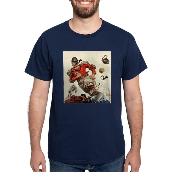 CafePress - Vintage Sports Football Dark T Shirt - Men's Classic Graphic Cotton T-Shirt