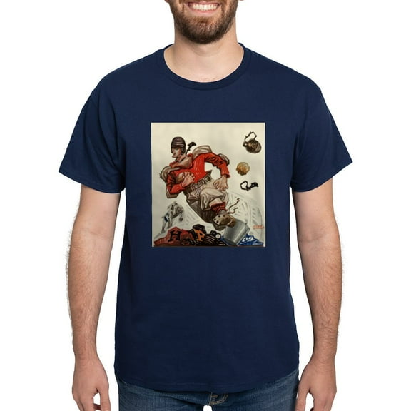 CafePress - Vintage Sports Football Dark T Shirt - Men's Classic Graphic Cotton T-Shirt