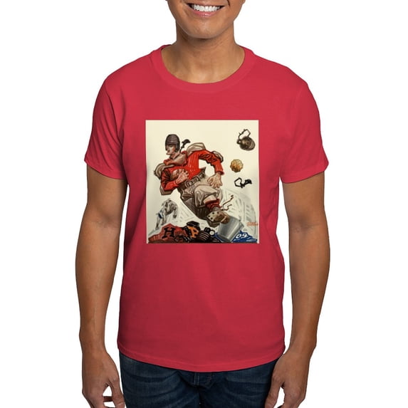 CafePress - Vintage Sports Football Dark T Shirt - Men's Classic Graphic Cotton T-Shirt