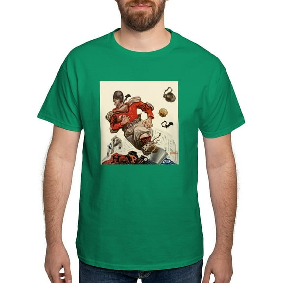 CafePress - Vintage Sports Football Dark T Shirt - Men's Classic Graphic Cotton T-Shirt