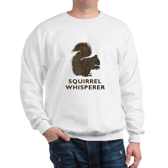 CafePress - Vintage Squirrel Whisperer Sweatshirt - Crew Neck Sweatshirt