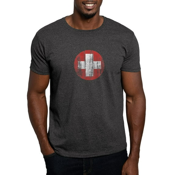 CafePress - Vintage Swiss Dark T Shirt - Men's Classic Graphic Cotton T-Shirt