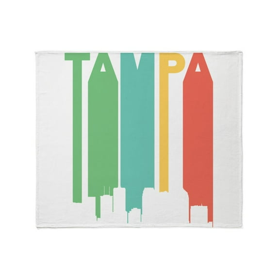 CafePress - Vintage Tampa Cityscape Throw Blanket - Soft Fleece Throw Blanket, 50"x60" for All Ages