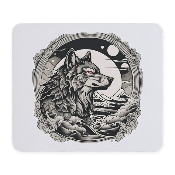 CafePress - Vintage Tattoo Art Mountain Husky - Non-slip Rubber Mousepad, Gaming Mouse Pad