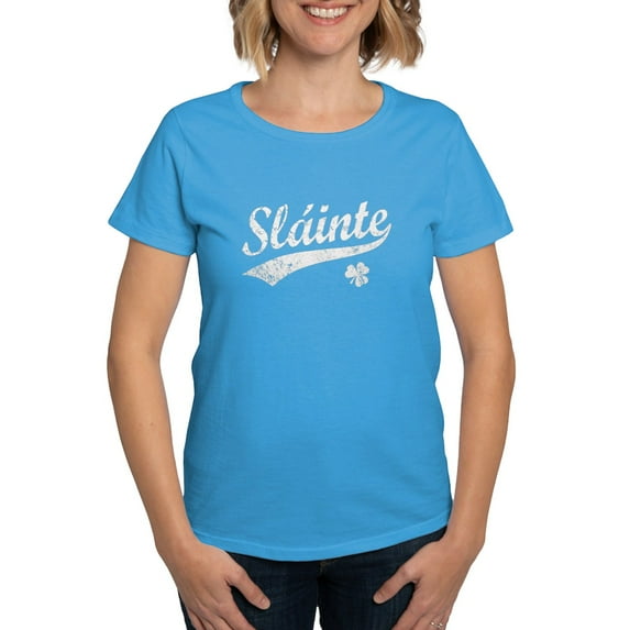 CafePress - Vintage Team Slainte T Shirt - Women's Traditional Fit Dark T-Shirt