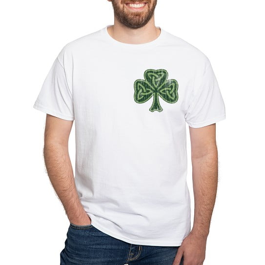 CafePress - Vintage Trinity Shamrock Dark T Shirt - Men's Classic Cotton T-Shirts