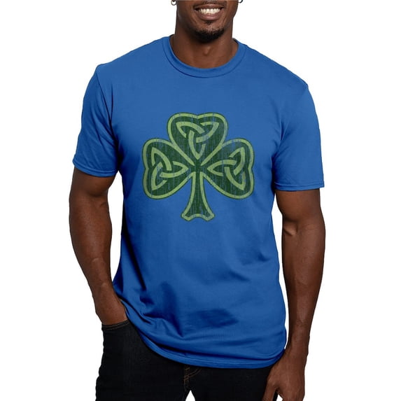 CafePress - Vintage Trinity Shamrock Men's Fitted T Shirt (Dar - Men's Fitted T-Shirt