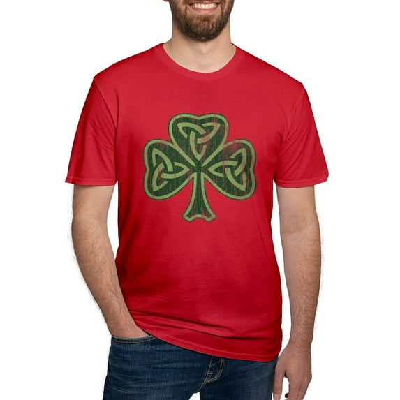 CafePress - Vintage Trinity Shamrock Men's Fitted T Shirt (Dar - Men's Fitted T-Shirt