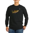 thumbnail image 1 of CafePress - Vintage Trout Fishing Illustration Long Sleeve T S - Long Sleeve Dark T-Shirt, 1 of 4