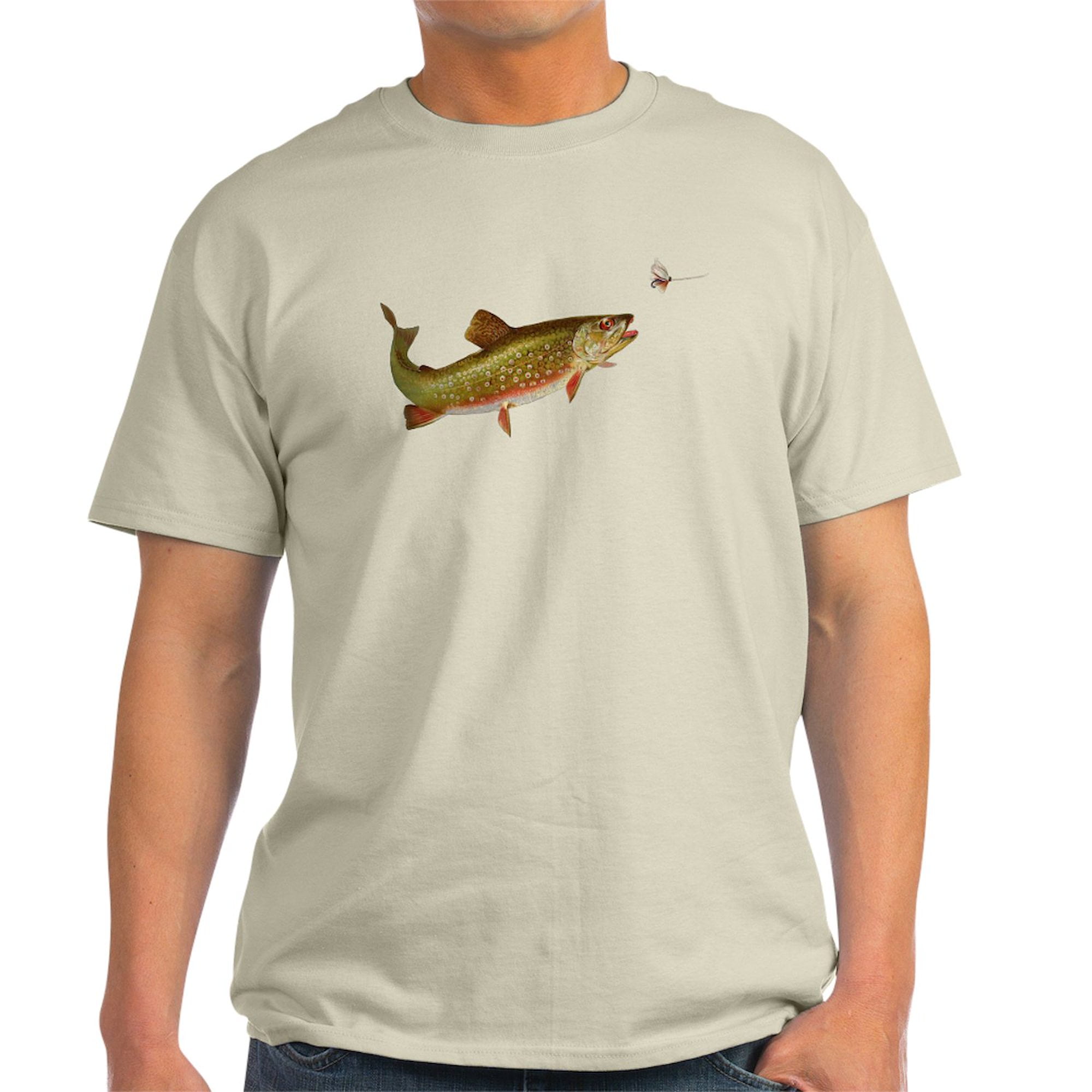 CafePress - Vintage Trout Fishing Illustration T Shirt - Men's