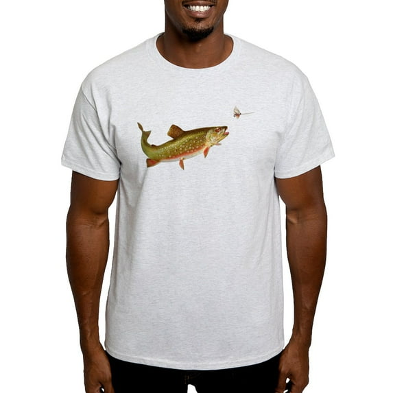 CafePress - Vintage Trout Fishing Illustration T Shirt - Men's Classic Graphic T-Shirt