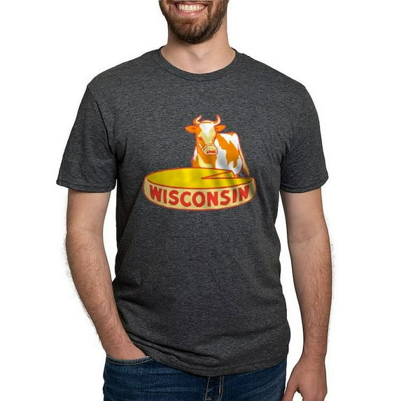 CafePress - Vintage Wisconsin Cheese Men's Deluxe T Shirt - Mens Tri-blend T-Shirt