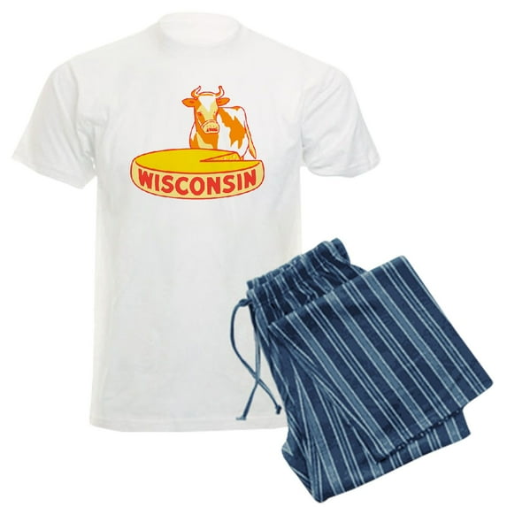 CafePress - Vintage Wisconsin Cheese Pajamas - Men's Light Loose Fit Cotton Pajama Set