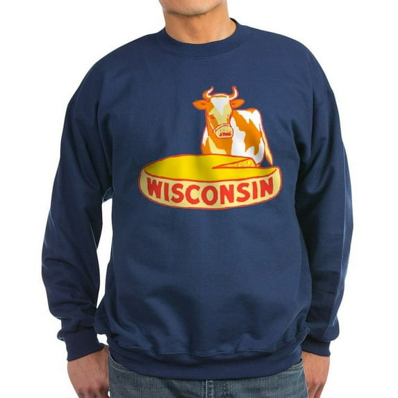 CafePress - Vintage Wisconsin Cheese Sweatshirt - Classic Crew Neck Sweatshirt