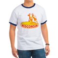 thumbnail image 1 of CafePress - Vintage Wisconsin Cheese T Shirt - 100% Cotton Ringed T-Shirt, 1 of 4