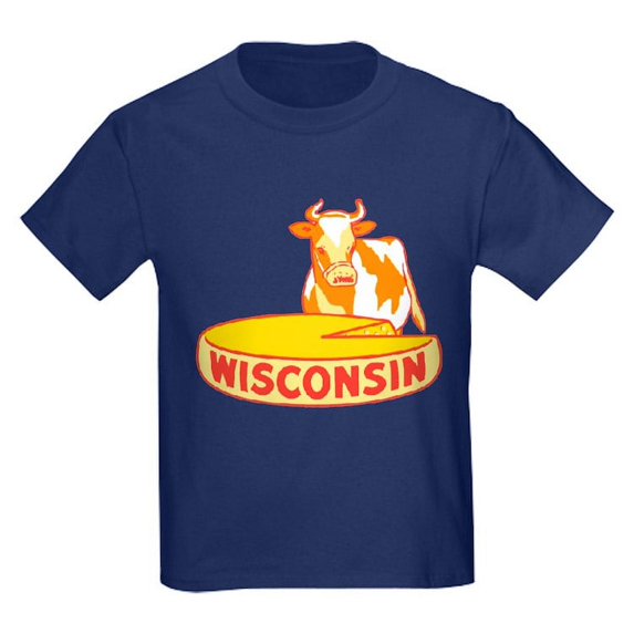 CafePress - Vintage Wisconsin Cheese T Shirt - Dark T-Shirt Kids XS-XL