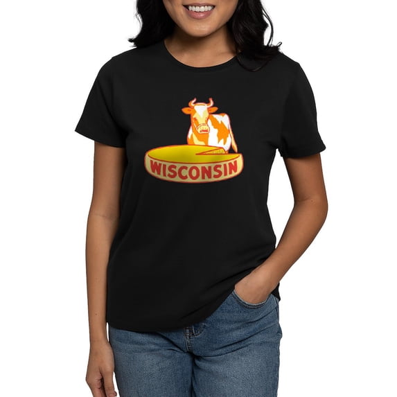 CafePress - Vintage Wisconsin Cheese T Shirt - Women's Traditional Fit Dark T-Shirt