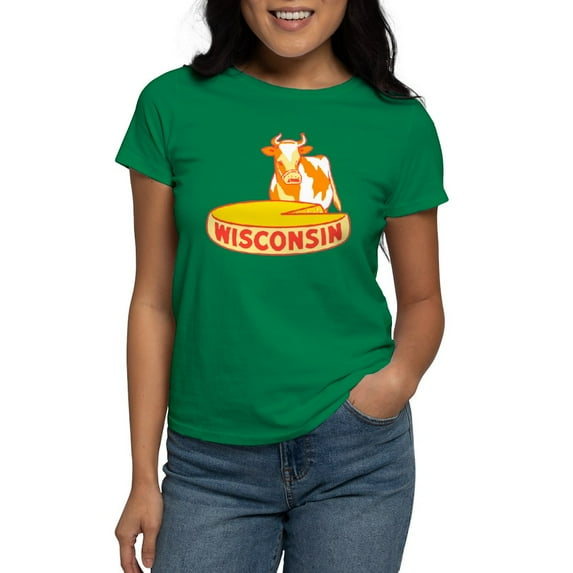 CafePress - Vintage Wisconsin Cheese T Shirt - Women's Traditional Fit Dark T-Shirt