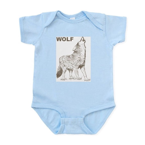 CafePress - Vintage Wolf Infant Bodysuit - Baby Light Bodysuit, Size Newborn - 24 Months