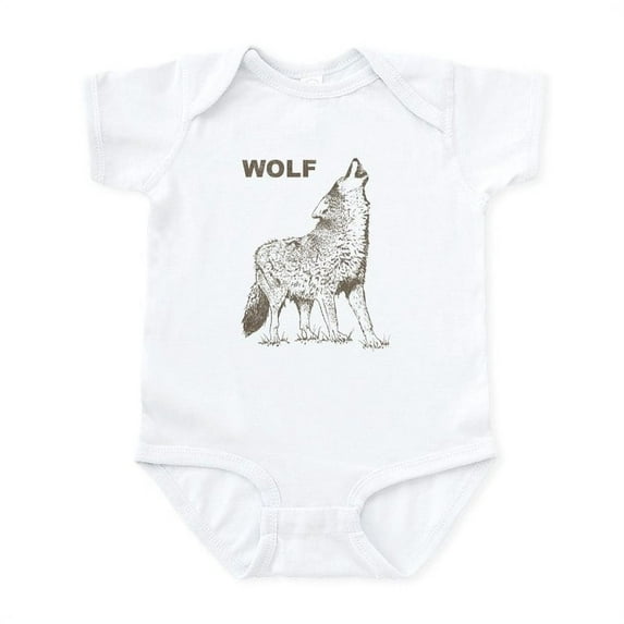 CafePress - Vintage Wolf Infant Bodysuit - Baby Light Bodysuit, Size Newborn - 24 Months