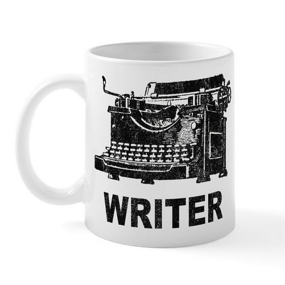 CafePress - Vintage Writer Mug - 11 oz Ceramic Mug - Novelty Coffee Tea Cup