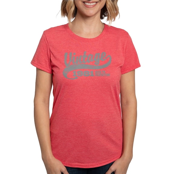 CafePress - Vintageaged1981c Women's Deluxe T Shirt - Womens Tri-blend T-Shirt