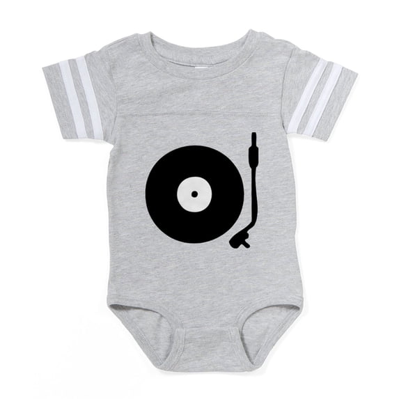 CafePress - Vinyl Record Turntable - Cute Infant Baby Football Bodysuit