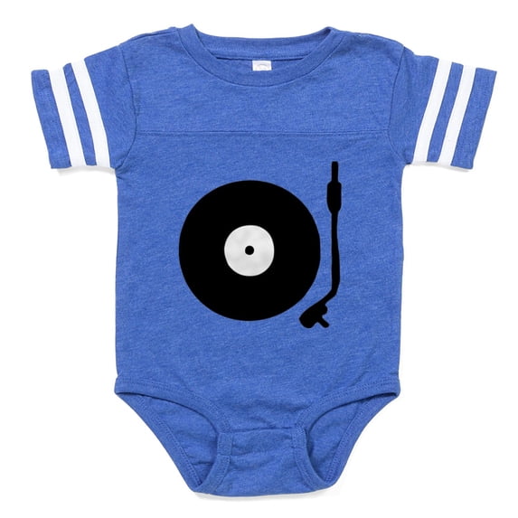 CafePress - Vinyl Record Turntable - Cute Infant Baby Football Bodysuit