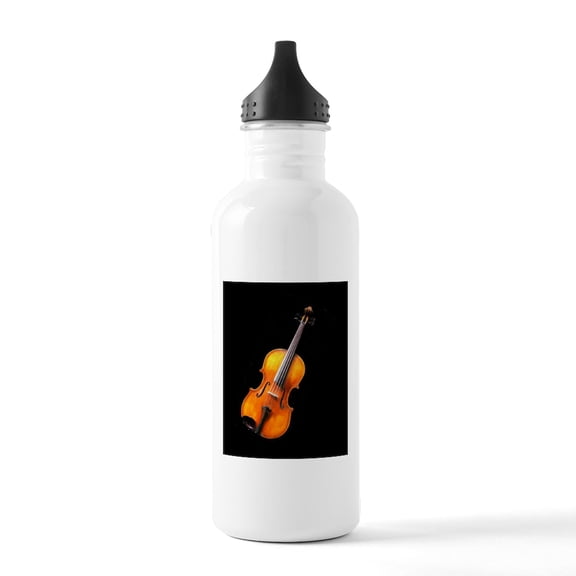 CafePress - Violaonblackbackgroundtilted Stainless Water B - Stainless Steel Water Bottle, Sports Bottle, 1.0L
