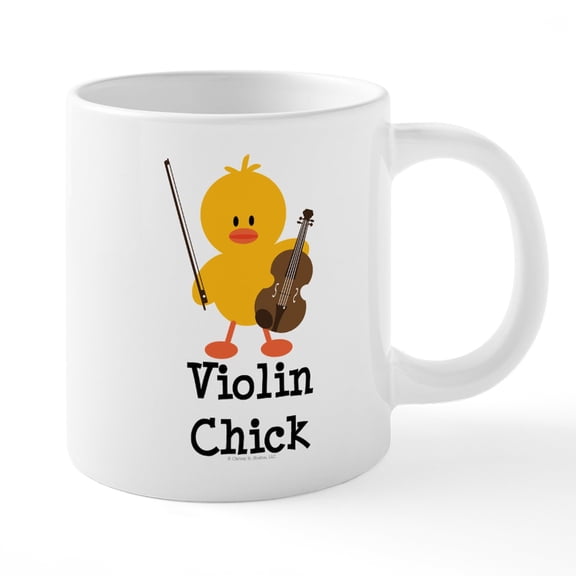 CafePress - Violin Chick Mugs - 20 Oz White Ceramic Mega Mug